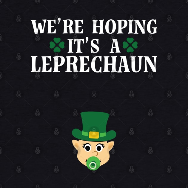 We're Hoping It's A Leprechaun St Patrick's Day Pregnancy Announcement by TheBlackCatprints